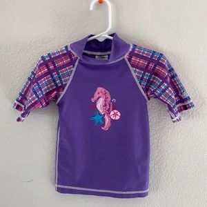 Purple two piece swimsuit